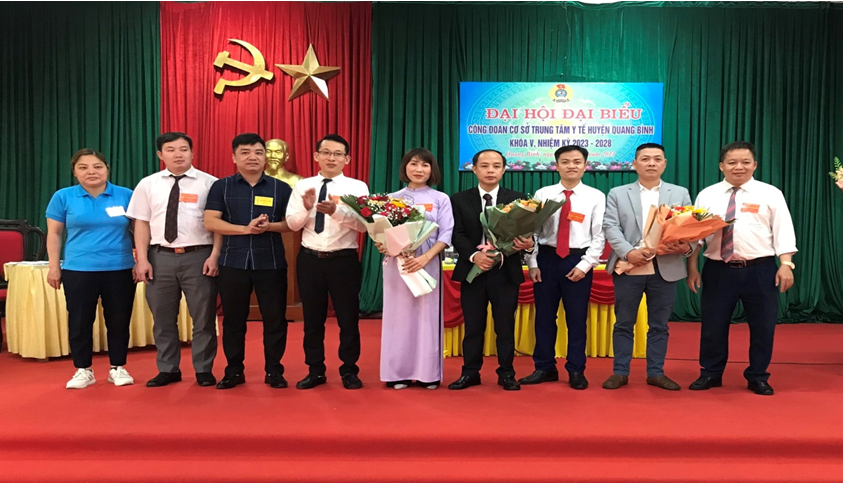 ĐẠI HỘI CÔNG ĐOÀN CƠ SỞ TRUNG TÂM Y TẾ HUYỆN QUANG BÌNH LẦN  THỨ V NHIỆM KỲ 2023-2028