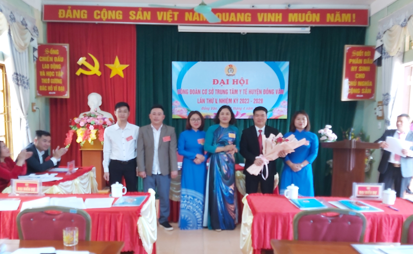 ĐẠI HỘI CÔNG ĐOÀN CƠ SỞ TRUNG TÂM Y TẾ VÀ BỆNH VIỆN ĐA KHOA HUYỆN ĐỒNG VĂN KHÓA V, NHIỆM KỲ 2023 - 2028