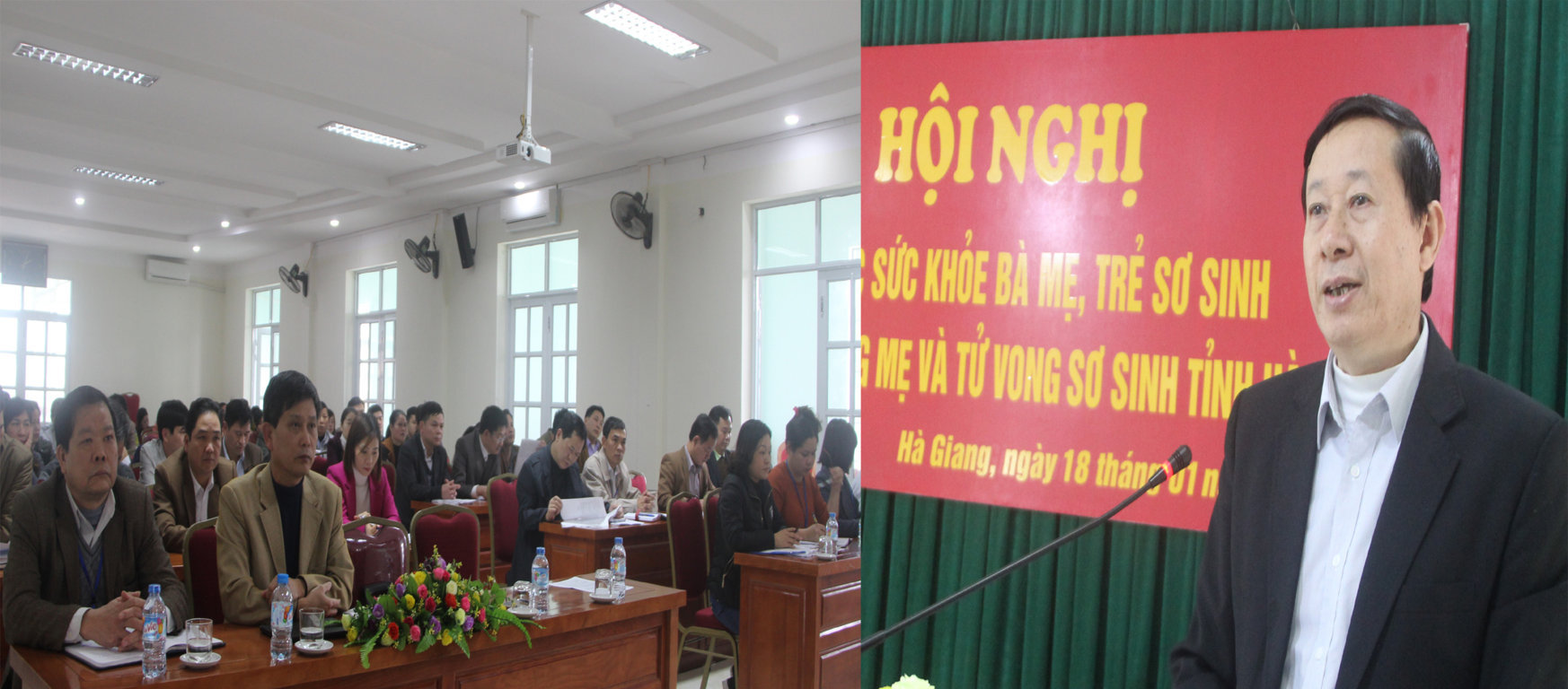 Đồng chí Lương Viết Thuần, Giám đốc Sở Y tế phát biểu khai mạc hội nghị