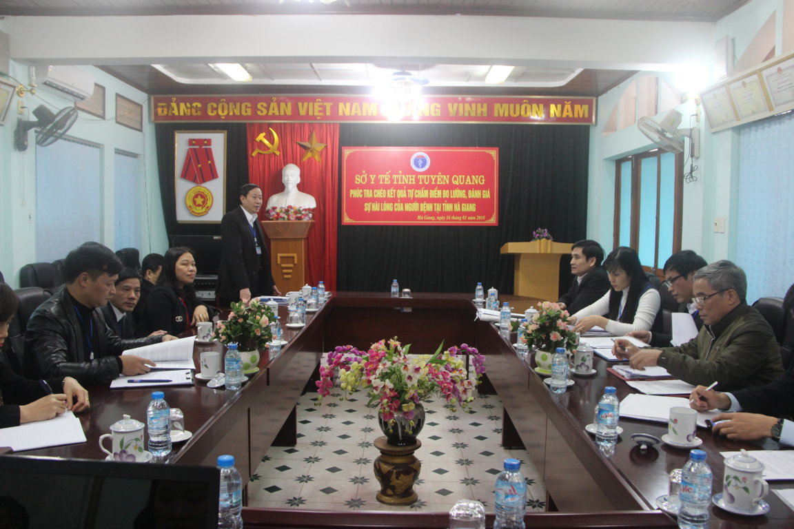 SỞ Y TẾ TỈNH TUYÊN QUANG PHÚC TRA CHÉO KẾT QUẢ TỰ CHẤM ĐIỂM ĐO LƯỜNG, ĐÁNH GIÁ SỰ HÀI LÒNG CỦA NGƯỜI BỆNH TẠI HÀ GIANG