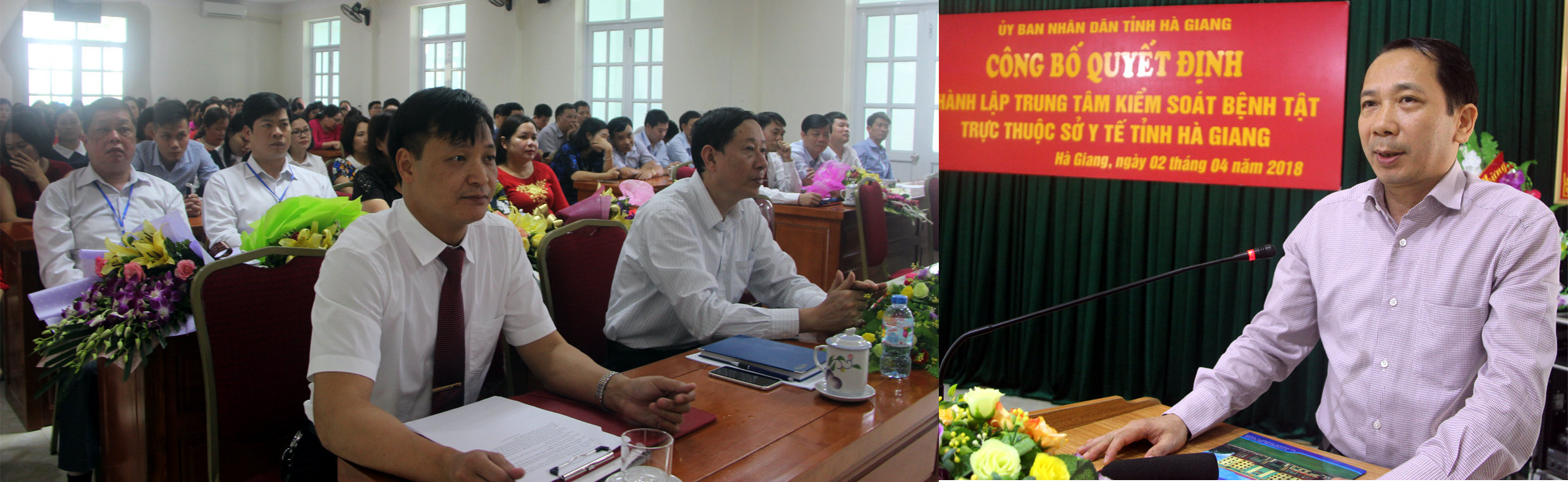 CÔNG BỐ QUYẾT ĐỊNH THÀNH LẬP TRUNG TÂM KIỂM SOÁT BỆNH TẬT TRỰC THUỘC SỞ Y TẾ TỈNH HÀ GIANG