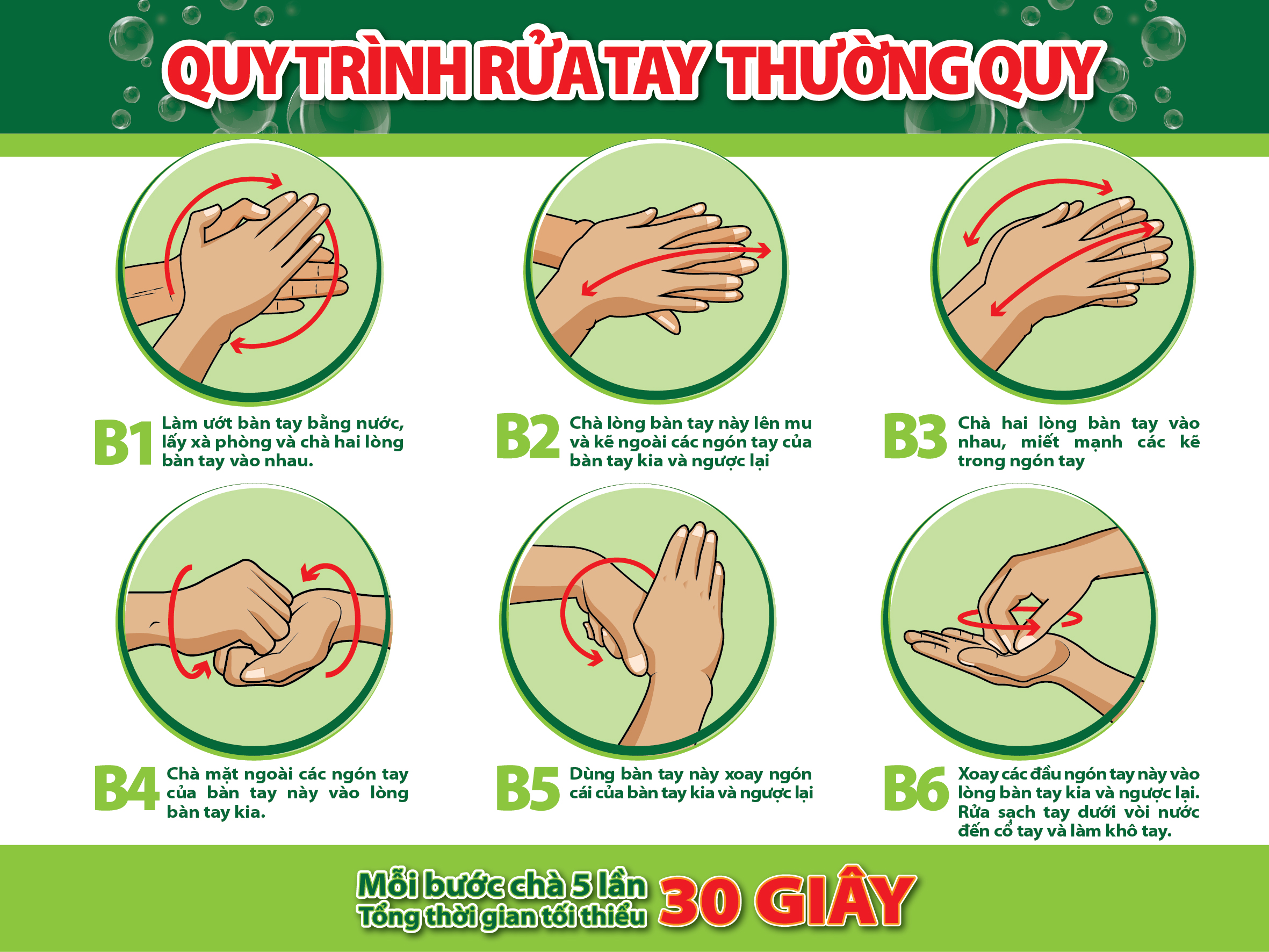 Rửa tay bằng xà phòng giảm nguy cơ mắc bệnh truyền nhiễm
