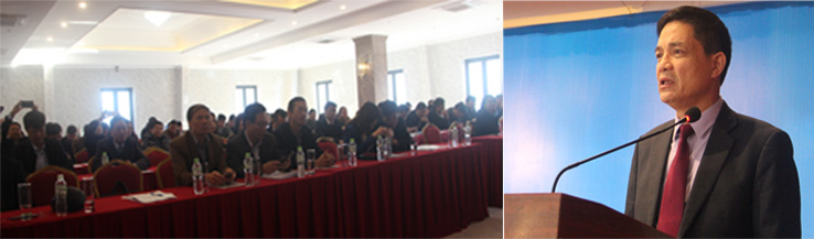 PGS Ts.Nguyễn Thanh Phong, Cục trưởng Cục An toàn thực phẩm Bộ Y tế phát biểu khai mạc Hội thảo