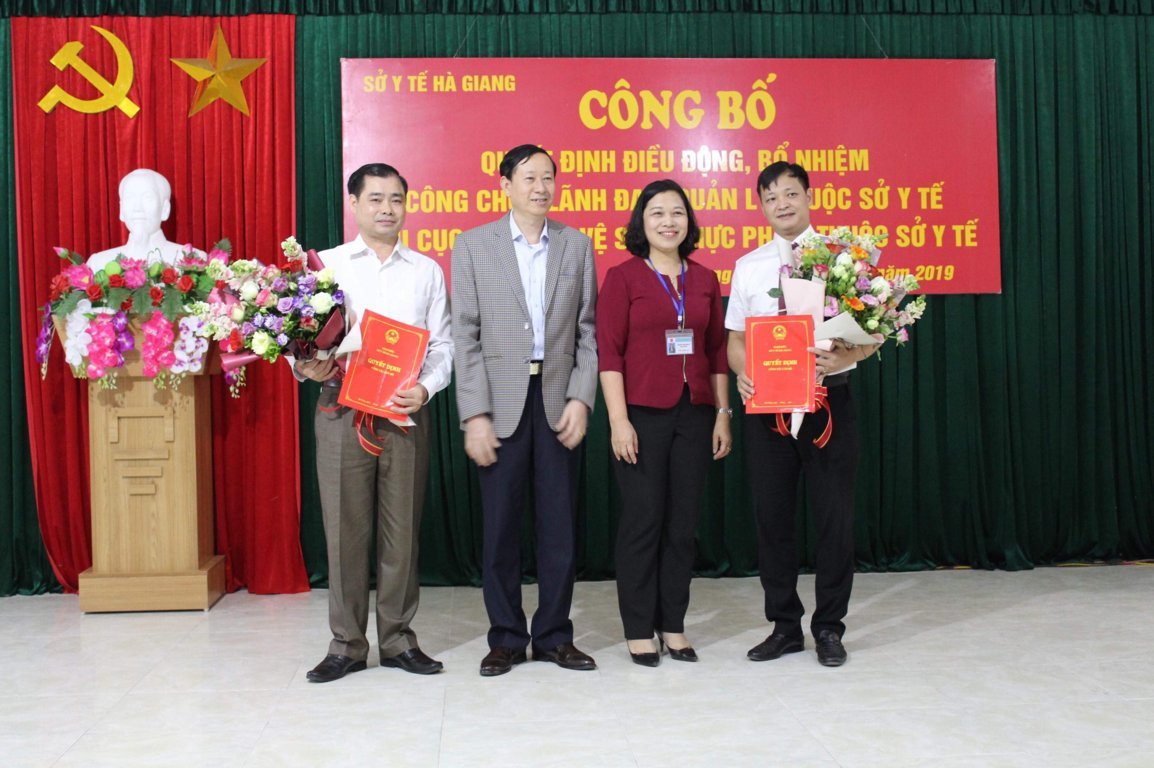 SỞ Y TẾ CÔNG BỐ QUYẾT ĐỊNH VỀ ĐIỀU ĐỘNG BỔ NHIỆM CÔNG CHỨC LÃNH ĐẠO QUẢN LÝ