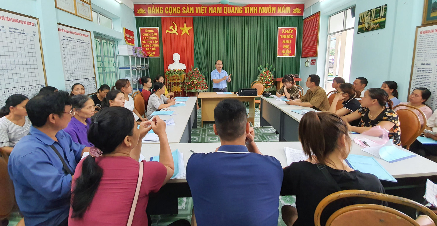 Tổ chức tập huấn ATTP tại xã Phương Tiến