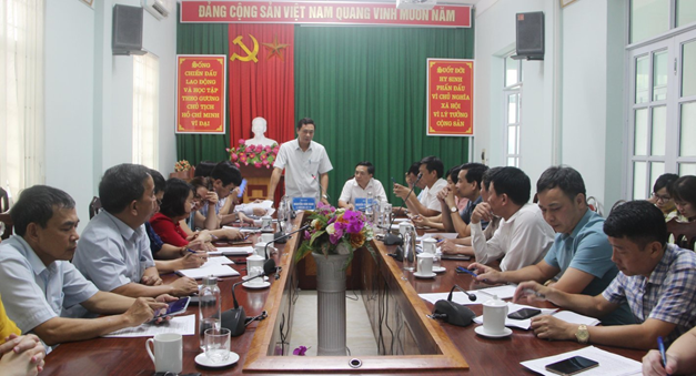 Đ.c Nguyễn Văn Giao Q. Giám đốc Sở Y tế phát biểu tại buổi làm việc