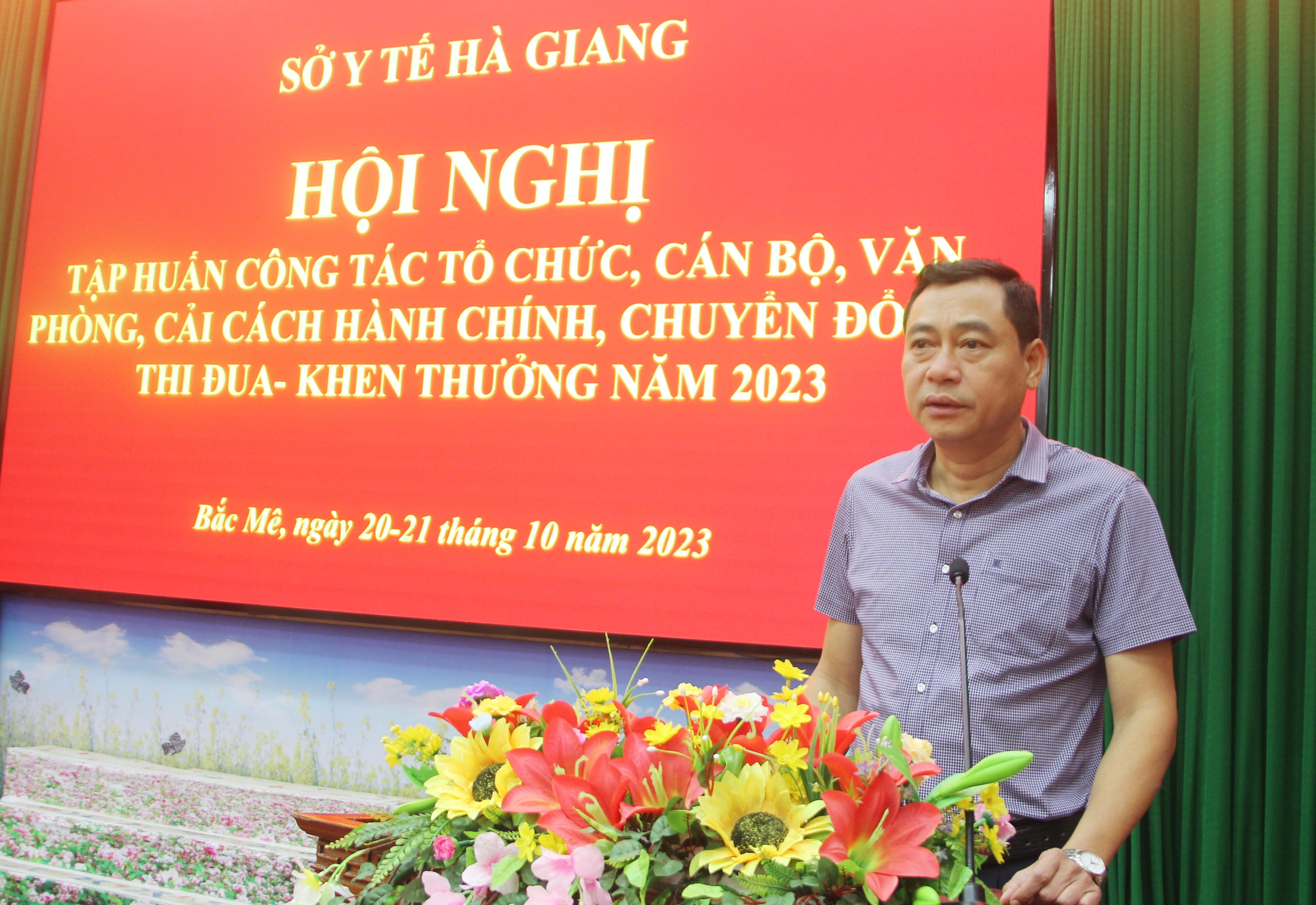Sở Y tế tổ chức Hội nghị tập huấn công tác tổ chức, cán bộ, văn phòng, cải cách hành chính, chuyển đổi số