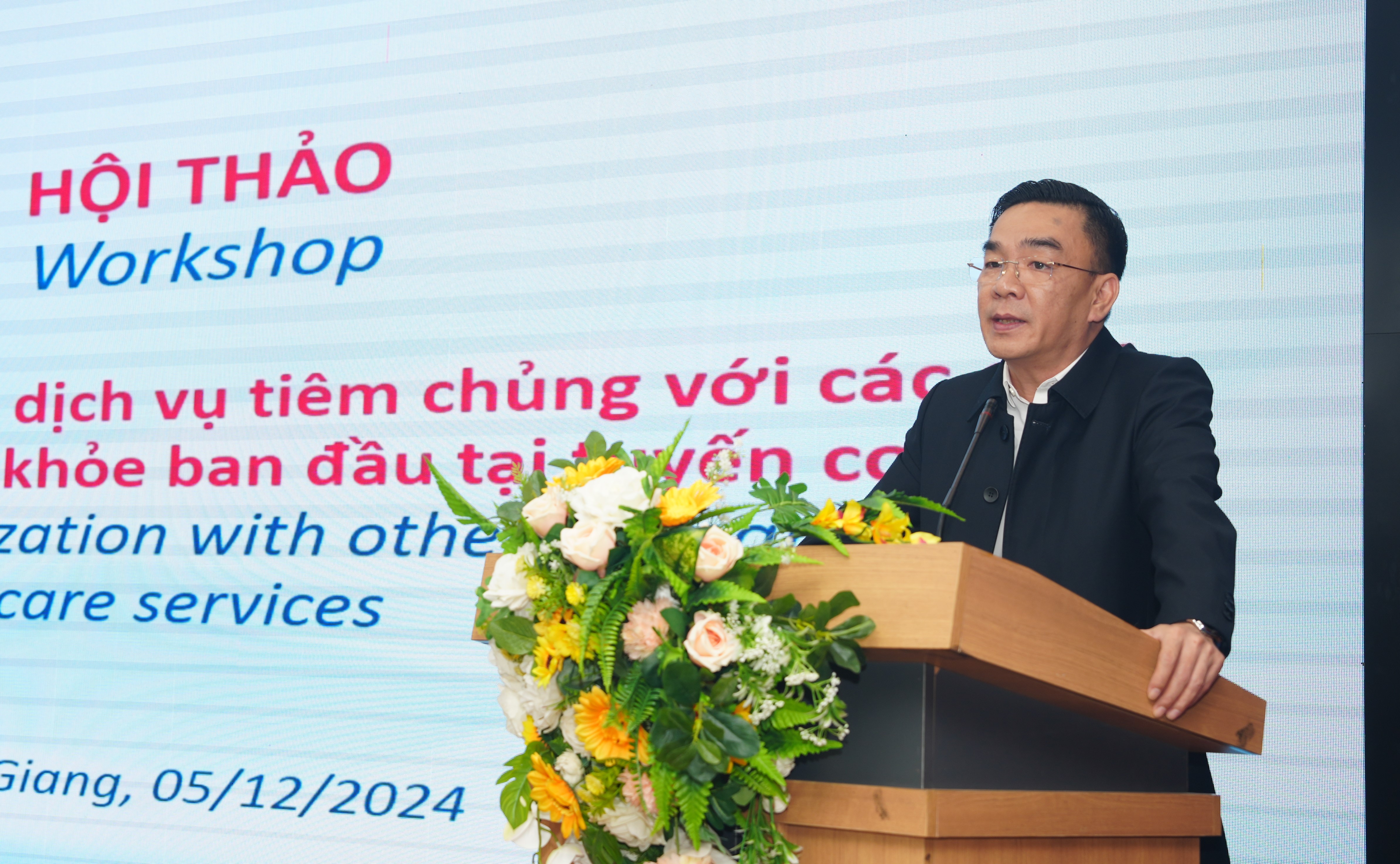 Phó Cục trưởng Cục Y tế Dự phòng Nguyễn Lương Tâm phát biểu tại Hội thảo.