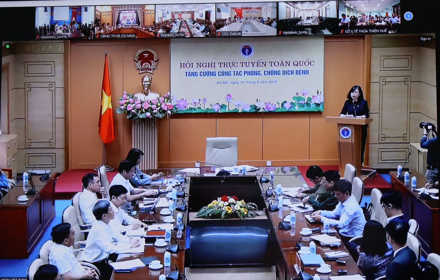 Hội nghị trực tuyến toàn quốc tăng cường công tác phòng, chống dịch bệnh