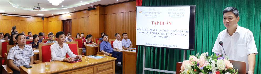 Đồng chí Vũ Hùng Vương, Phó Giám đốc Sở Y tế khai mạc lớp tập huấn.