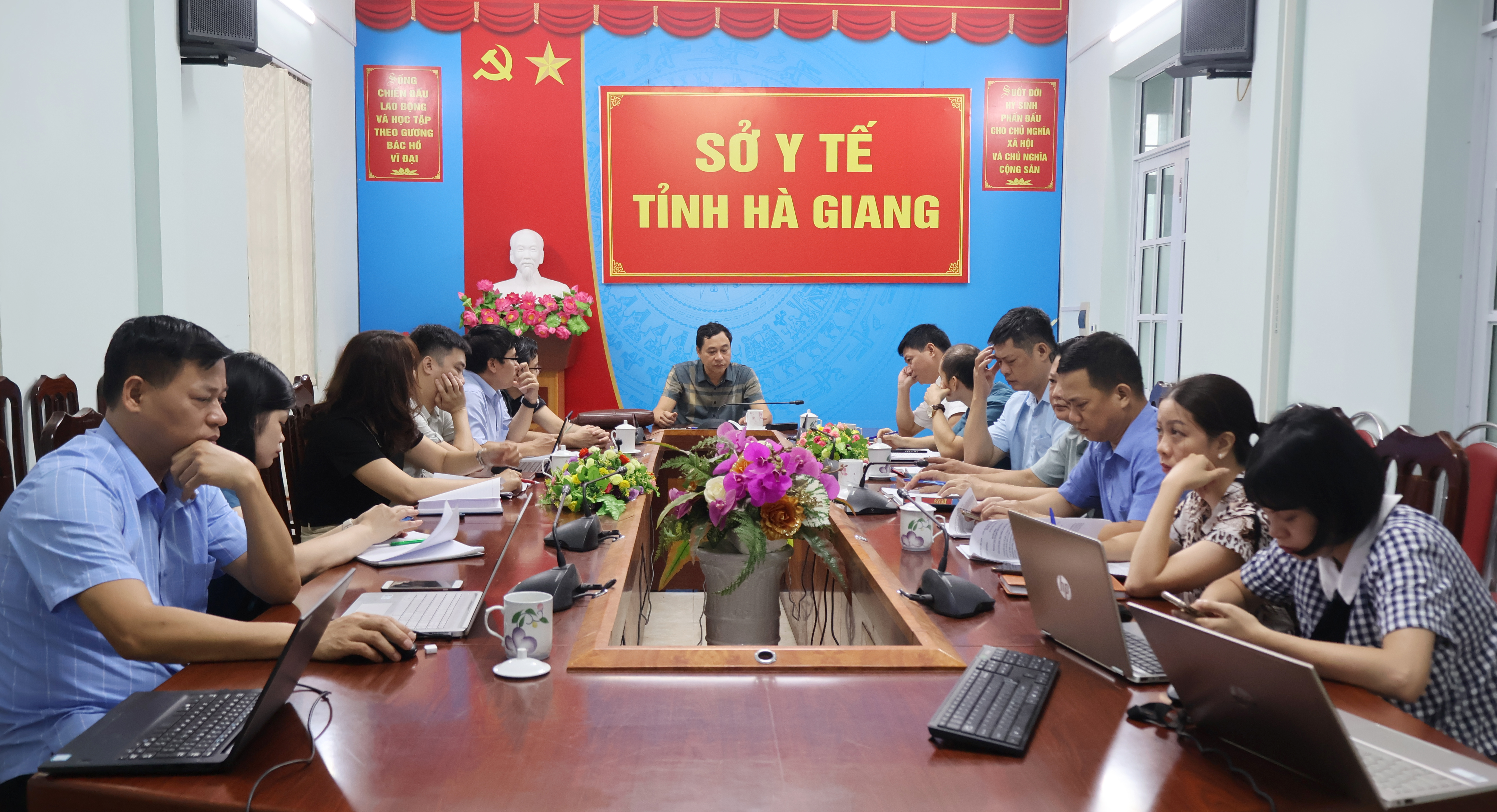 Các đại biểu tham dự tại điểm cầu tỉnh Hà Giang
