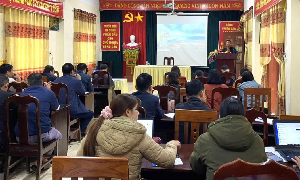 BsCKI. Nguyễn Văn Thắng, Giám đốc Trung tâm Y tế khu vực Hoàng Su Phì phát biểu khai mạc lớp tập huấn