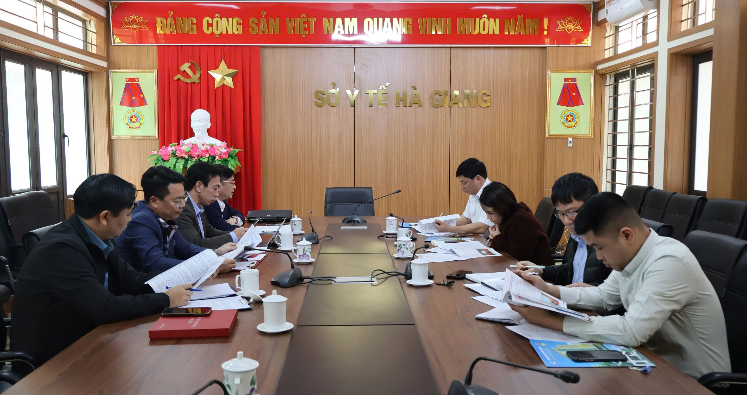 Sở Y tế làm việc với Trường Đại học Y - Dược Thái Bình
