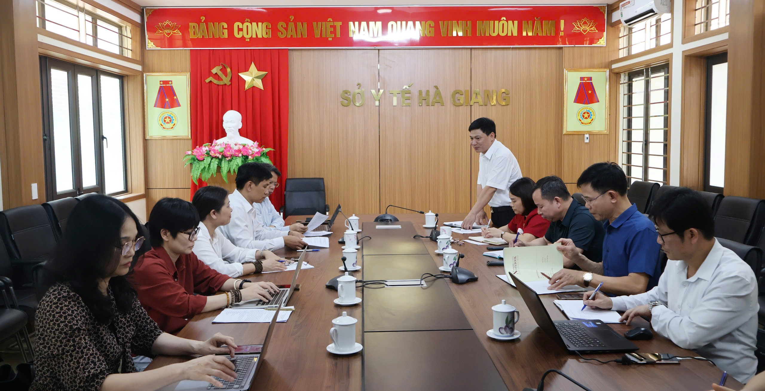 Sở Y tế làm việc với Học viện Y-Dược học cổ truyền
