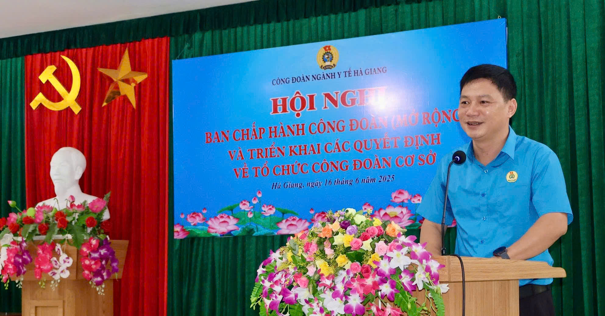 Hội nghị Công đoàn ngành Y tế tỉnh Hà Giang Tổng kết chặng đường 34 năm và triển khai nhiệm vụ theo  Đề án sắp xếp tổ chức công đoàn trong tình hình mới