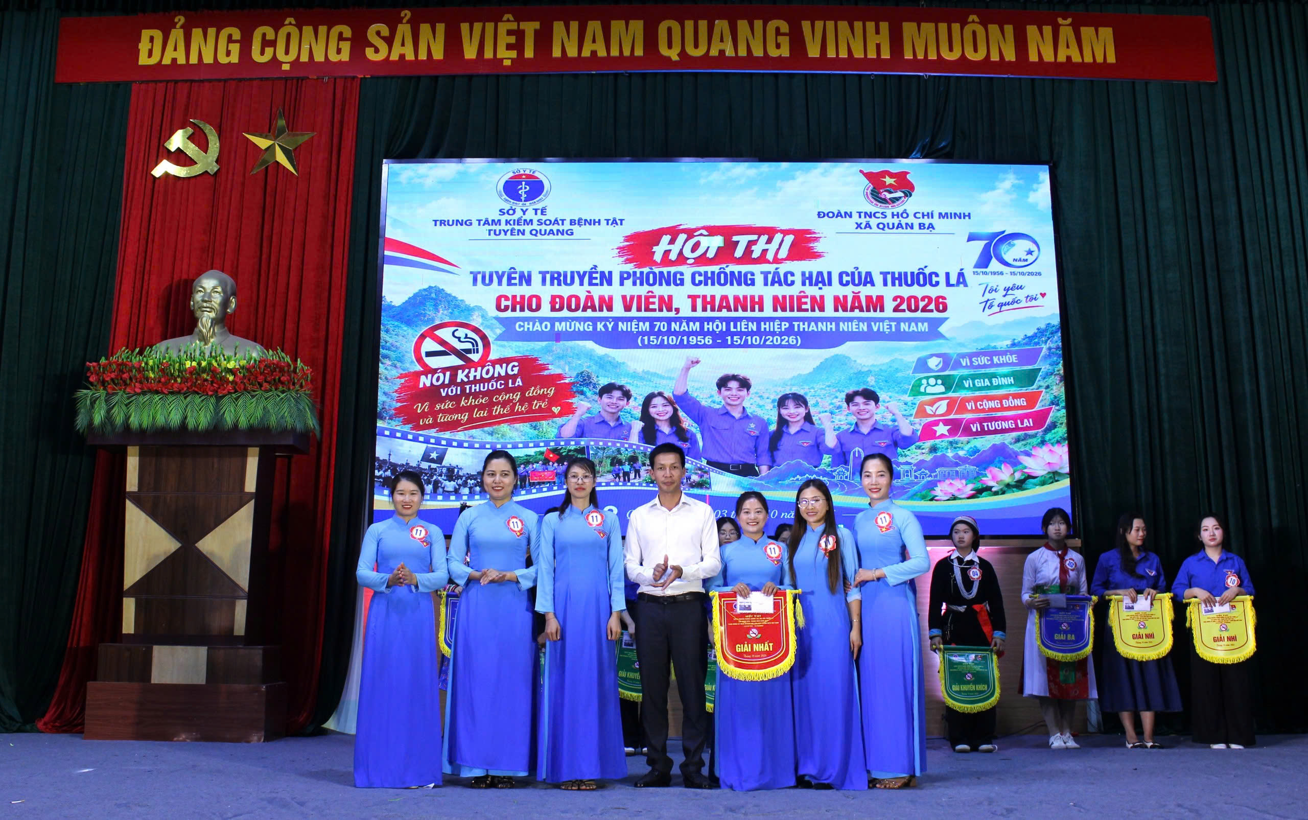 Xã Yên Minh và Quản Bạ tổ chức Hội thi tuyên truyền phòng, chống  tác hại thuốc lá