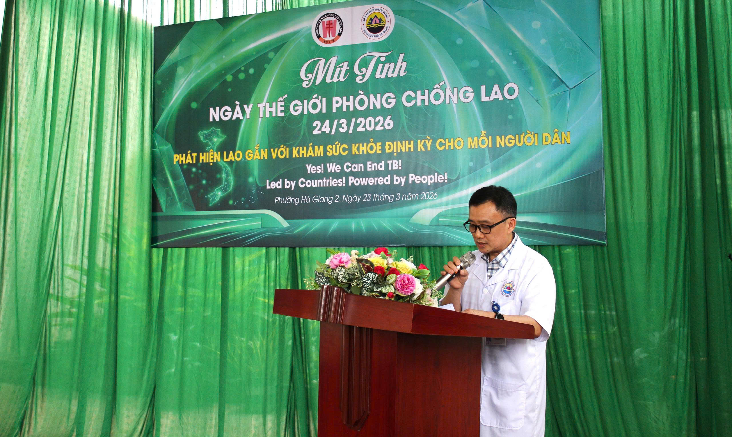 Bệnh viện Phổi Hà Giang tổ chức mít tinh hưởng ứng Ngày Thế giới phòng, chống lao năm 2026