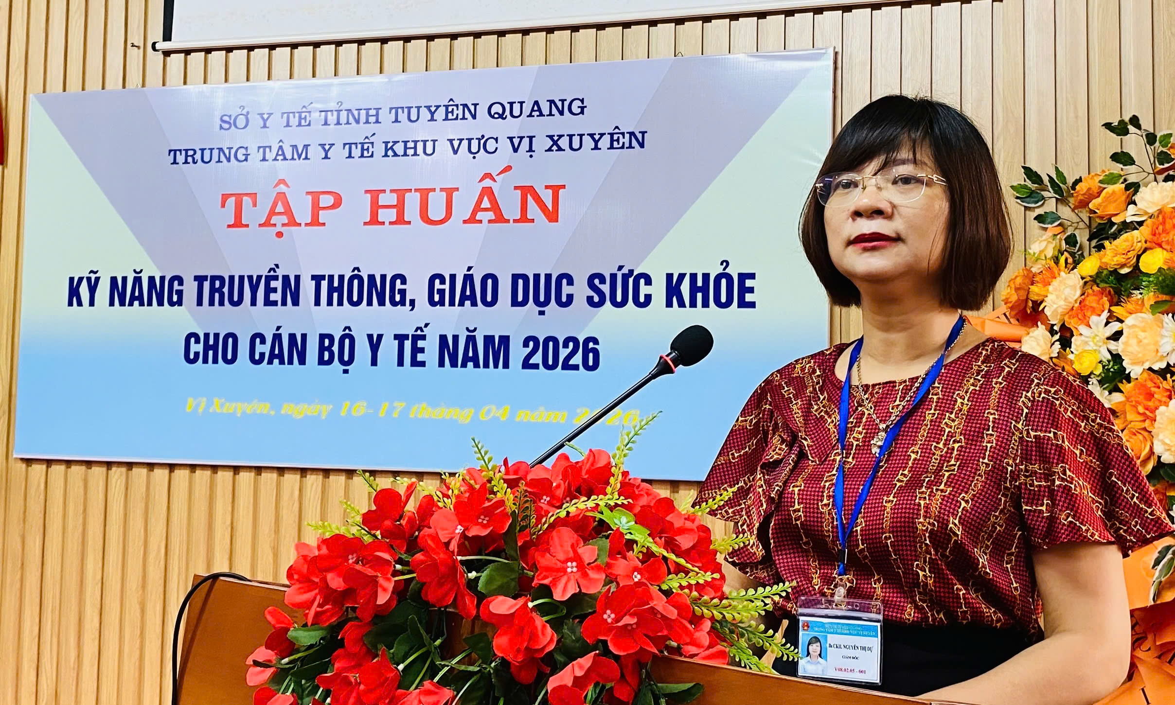 Trung tâm Y tế khu vực Vị Xuyên tổ chức tập huấn kỹ năng  truyền thông, giáo dục sức khoẻ cho cán bộ y tế năm 2026