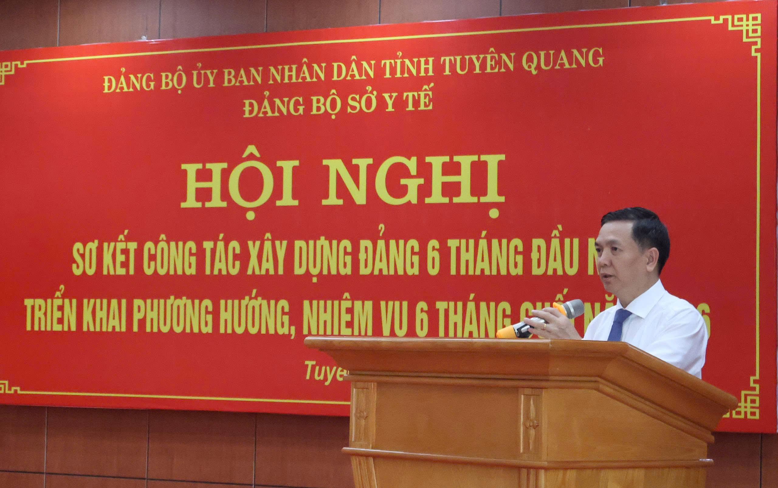 ĐẢNG ỦY SỞ Y TẾ TỔ CHỨC HỘI NGHỊ SƠ KẾT CÔNG TÁC XÂY DỰNG ĐẢNG 6 THÁNG ĐẦU NĂM